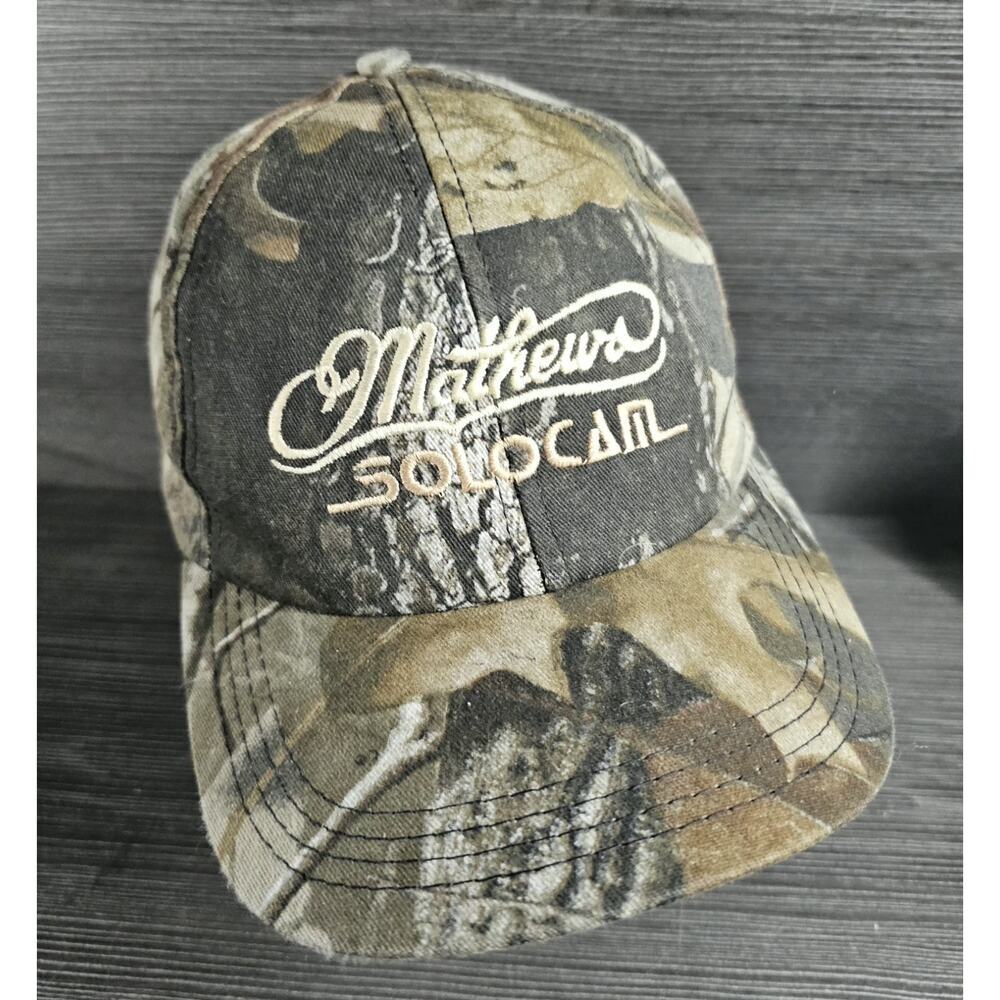 Mathews Solocam USA Camo Hunting Deer Turkey Pheasant Velcro Adjustable Hat Cap
